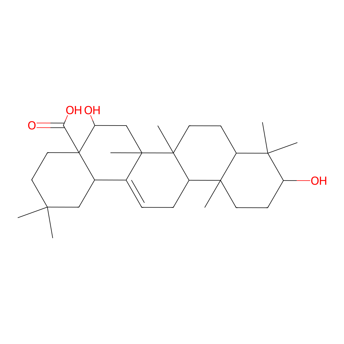 Echinocystic Acid molecular structure, CAS 510-30-5
