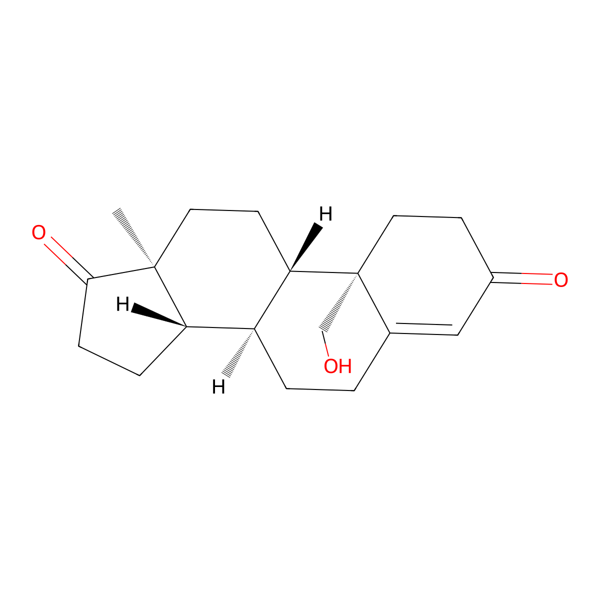 19-Hydroxyandrostenedione molecular structure, CAS 510-64-5