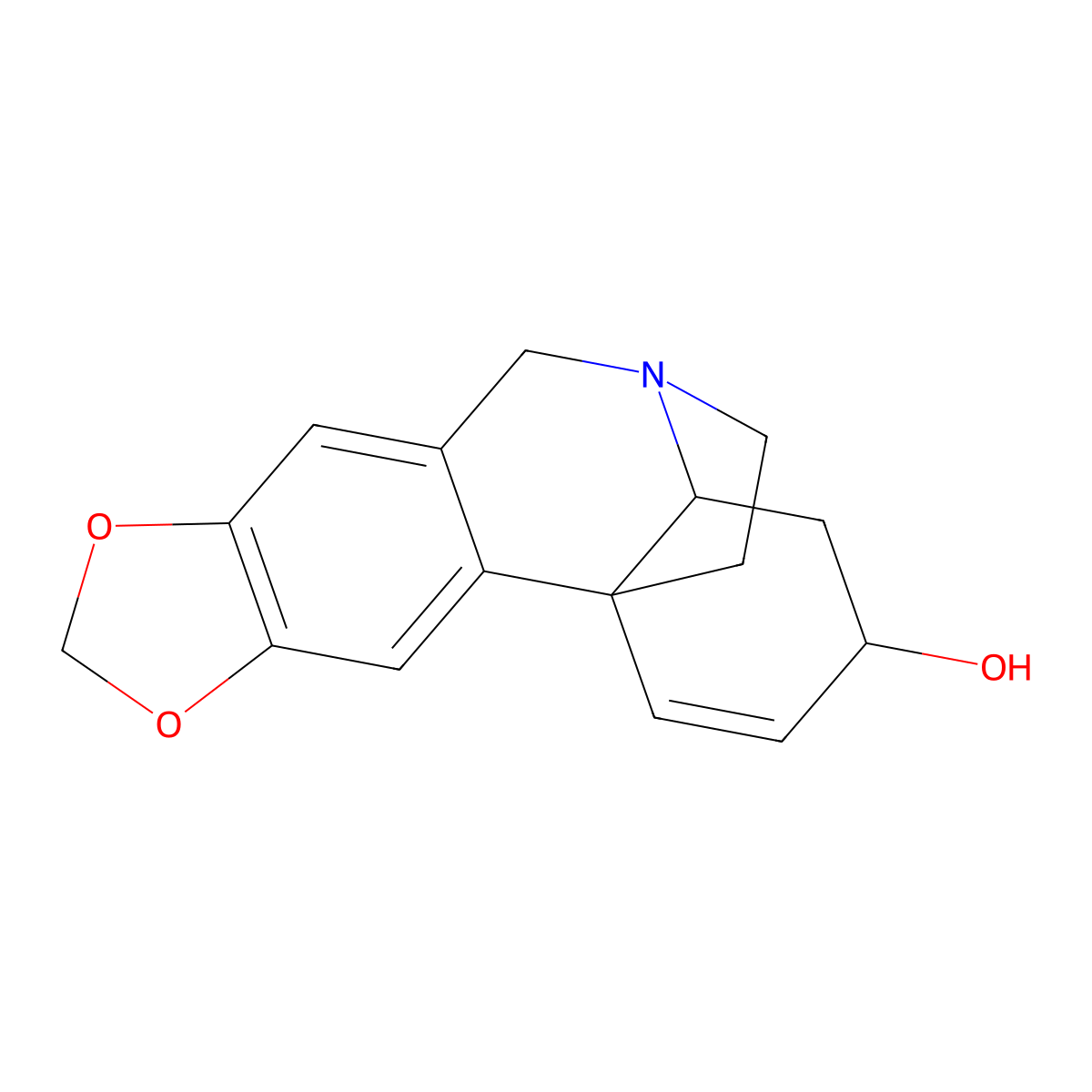 Crinine molecular structure, CAS 510-67-8