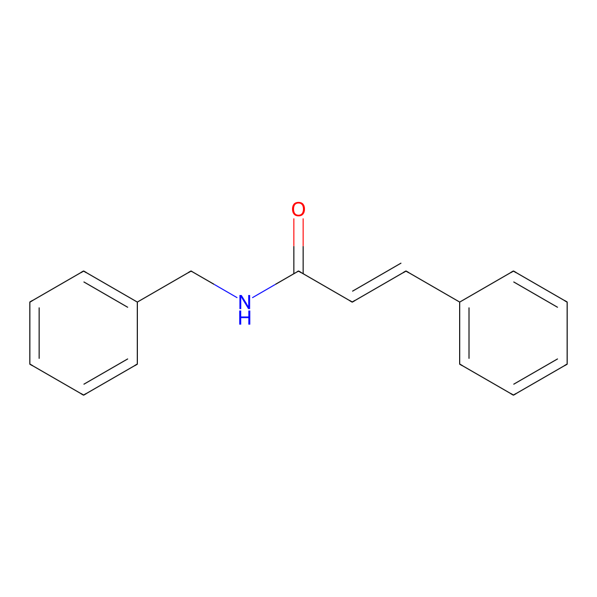 N-Benzylcinnamamide molecular structure, CAS 5100-00-5