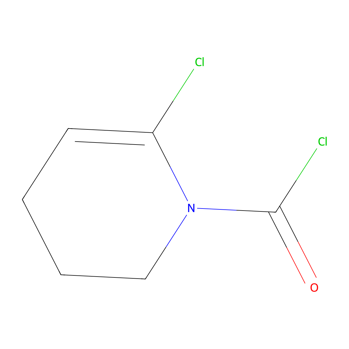 6-Chloro-3,4-dihydro-1(2H)-pyridinecarbonyl chloride molecular structure, CAS 5100-15-2