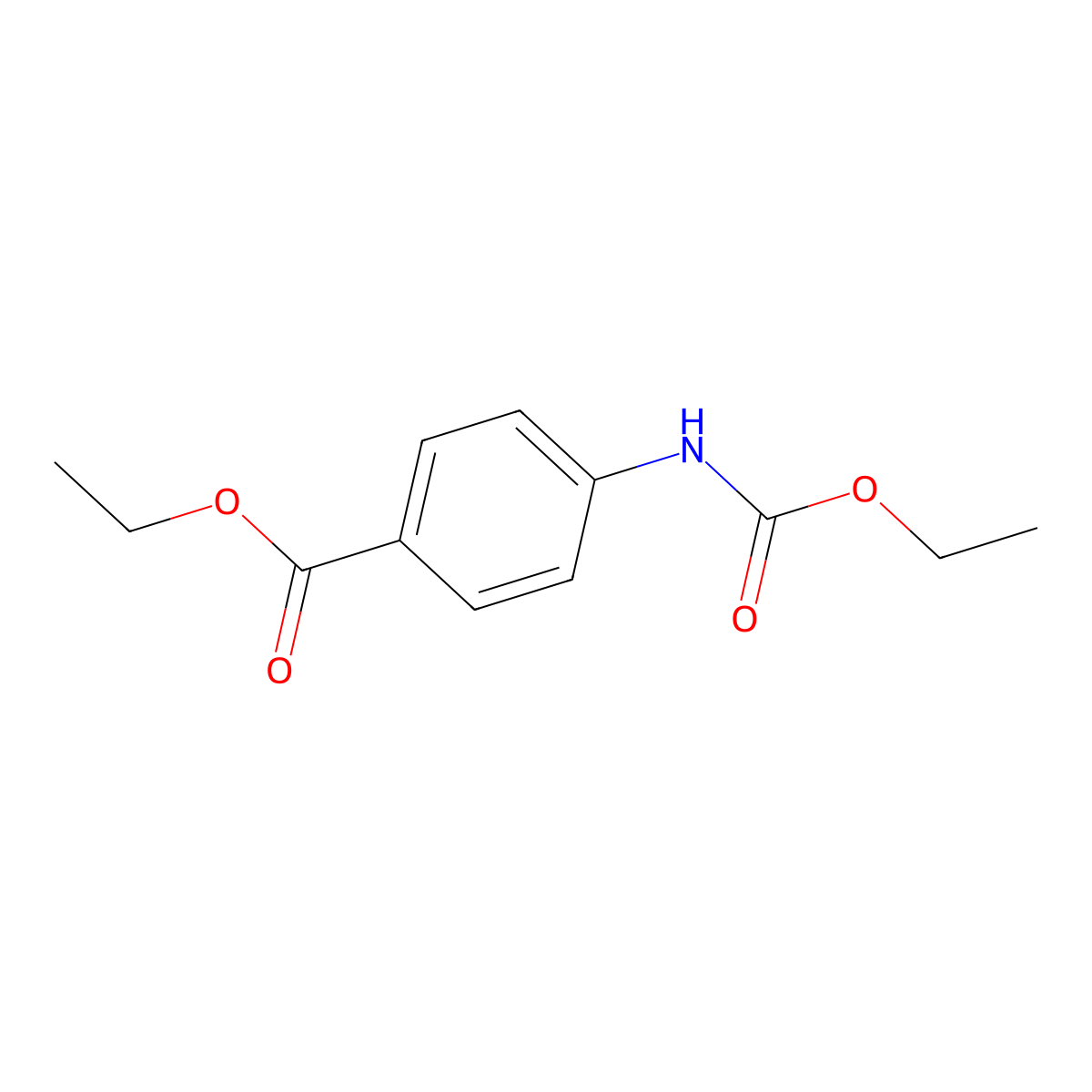 Ethyl 4-[(ethoxycarbonyl)amino]benzoate molecular structure, CAS 5100-21-0