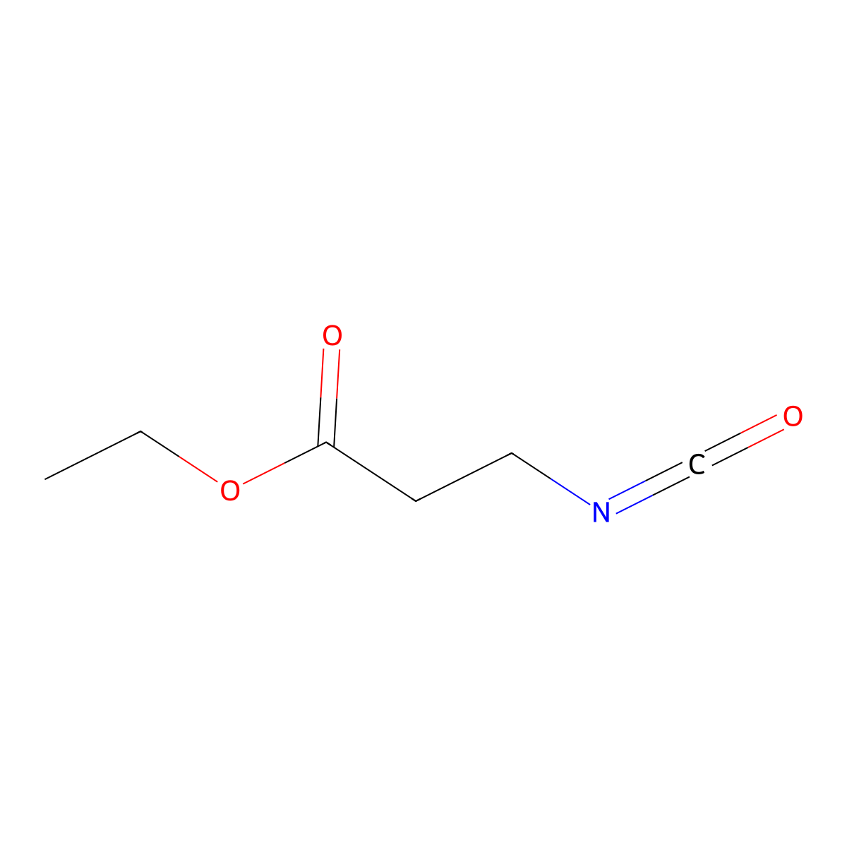 Ethyl 3-isocyanatopropanoate molecular structure, CAS 5100-34-5
