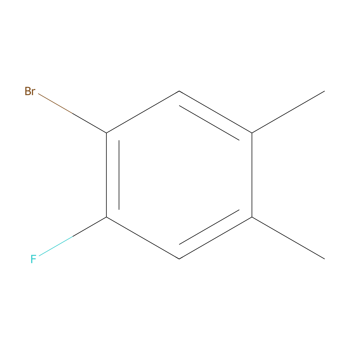1-Bromo-2-fluoro-4,5-dimethylbenzene molecular structure, CAS 5100-97-0
