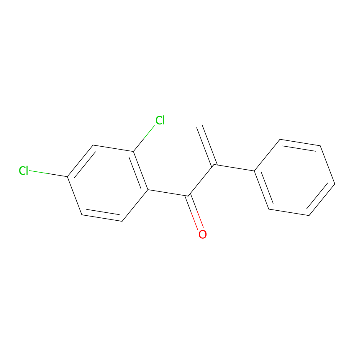 1-(2,4-Dichlorophenyl)-2-phenylpropen-1-one molecular structure, CAS 51005-14-2
