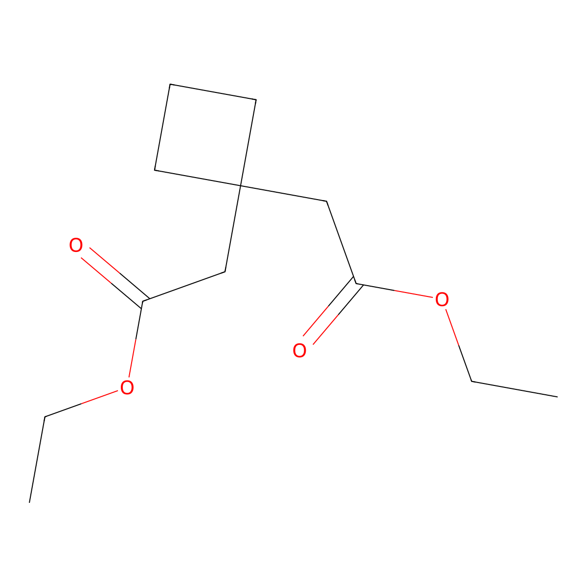 Diethyl 2,2'-(cyclobutane-1,1-diyl)diacetate molecular structure, CAS 51008-00-5
