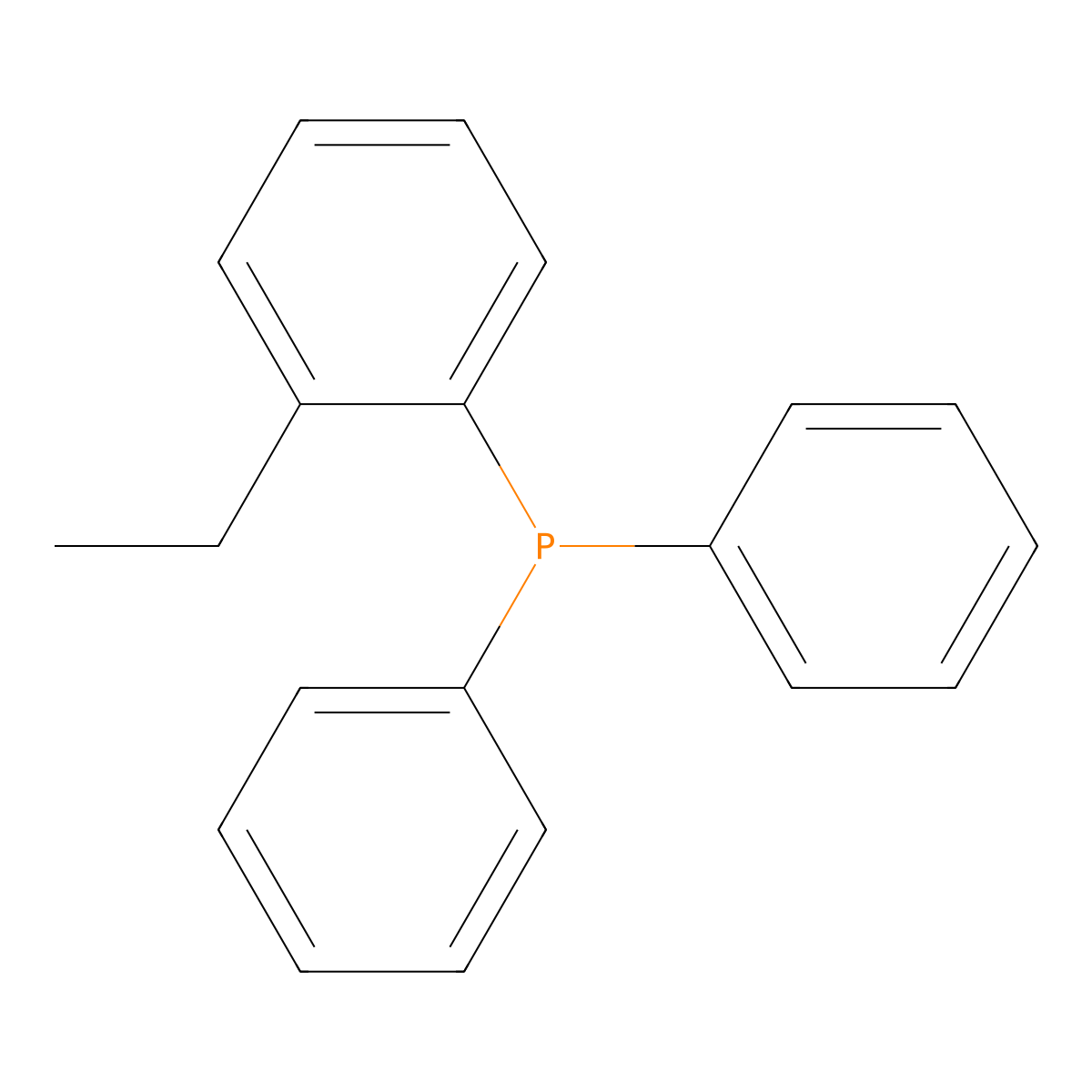 (2-Ethylphenyl)diphenylphosphane molecular structure, CAS 51008-43-6