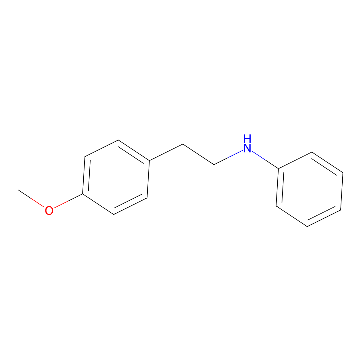 N-(4-Methoxyphenethyl)aniline molecular structure, CAS 51009-26-8