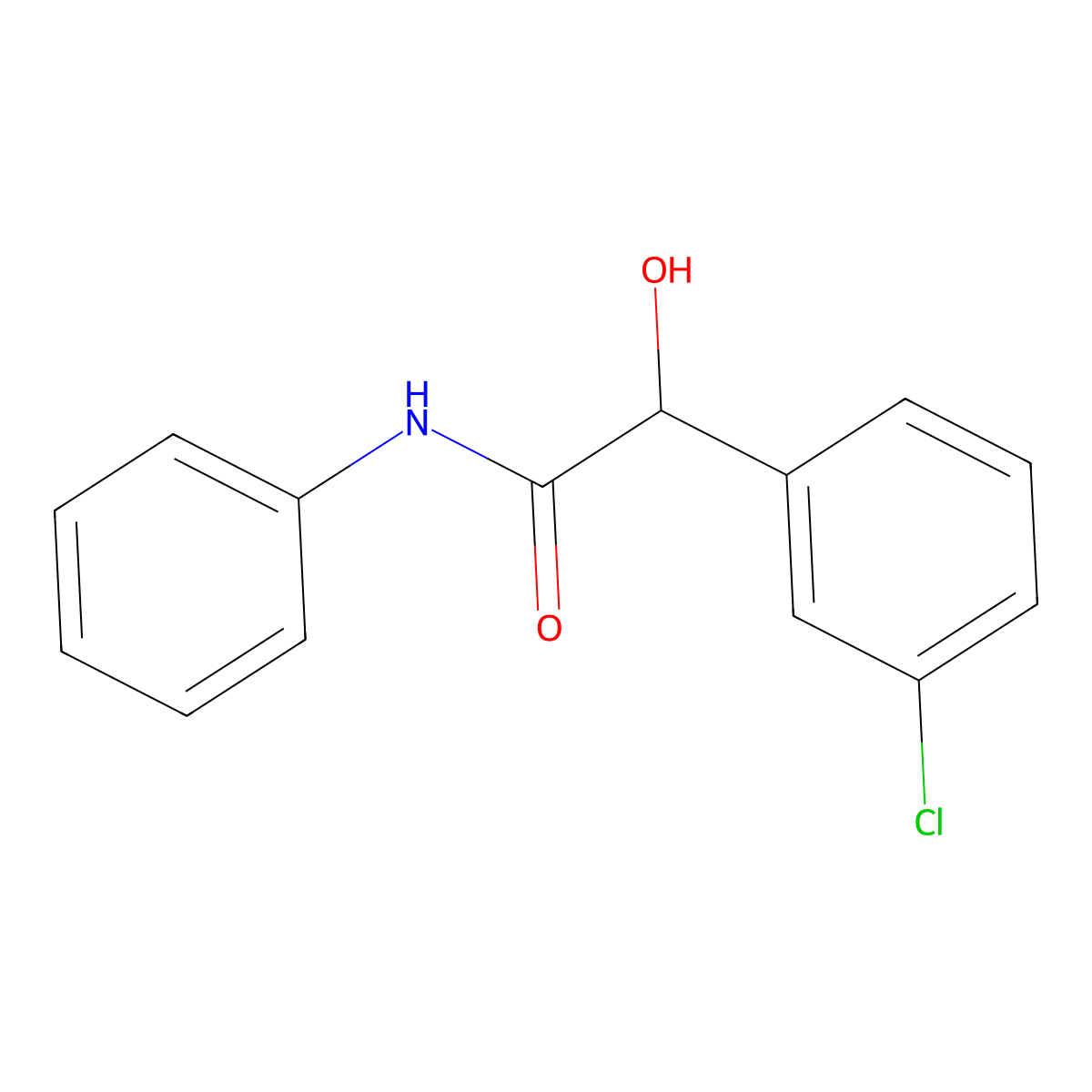 N-Phenyl-m-chloromandelamide molecular structure, CAS 51009-30-4