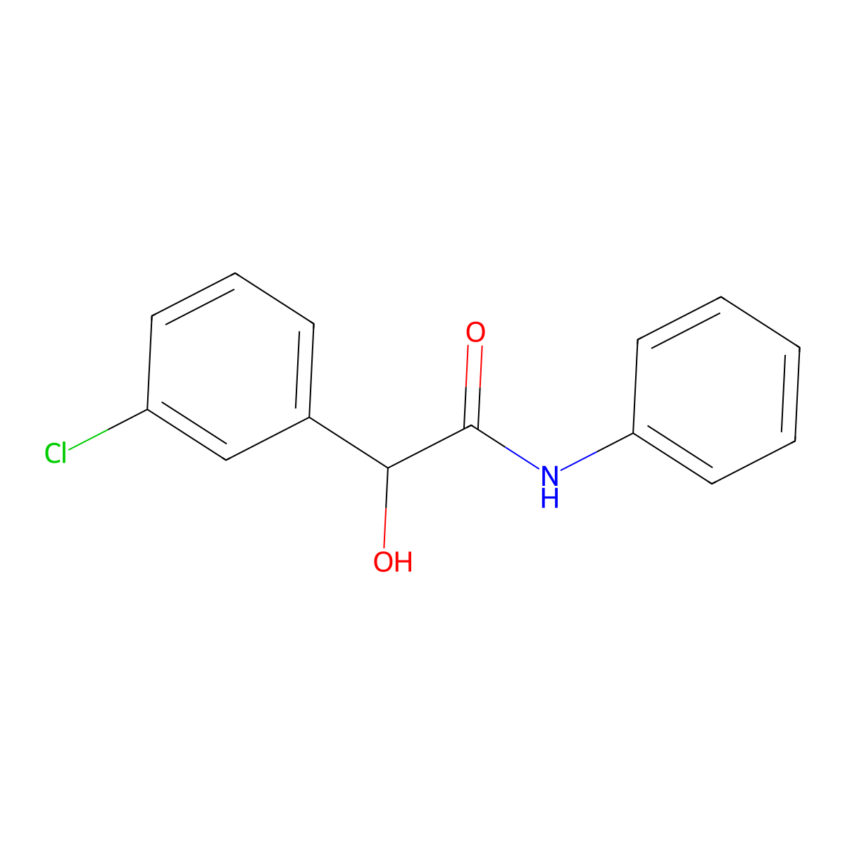 N-Phenyl-m-chloromandelamide molecular structure, CAS 51009-30-4