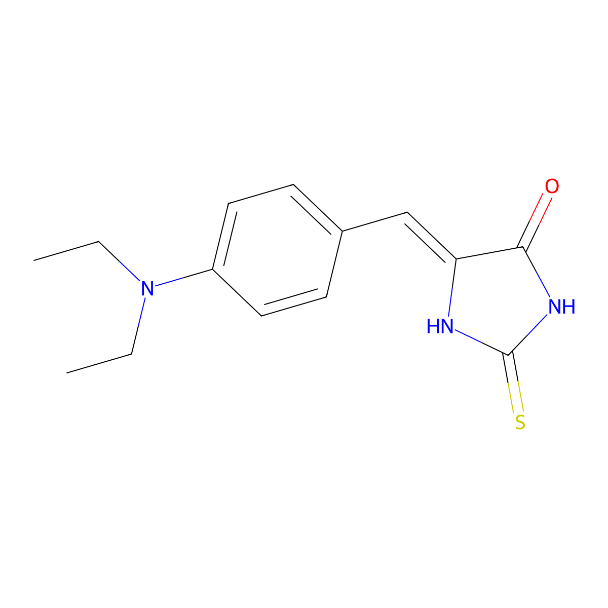5-(4-Diethylamino-benzylidene)-2-thioxo-imidazolidin-4-one molecular structure, CAS 51009-65-5