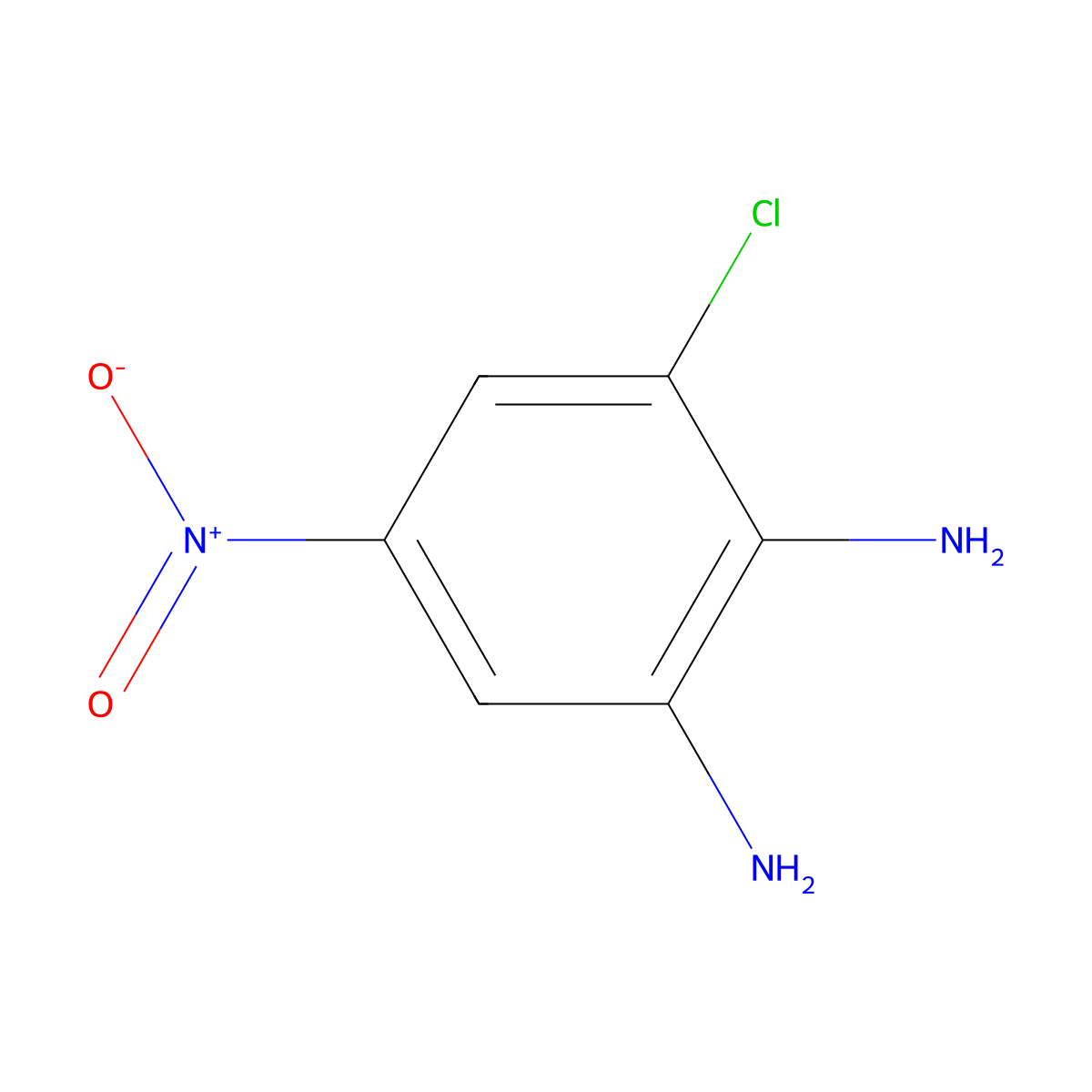 3-Chloro-5-nitrobenzene-1,2-diamine molecular structure, CAS 51009-73-5