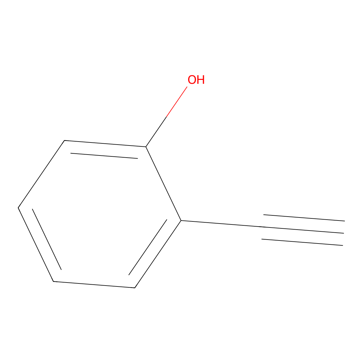 2-Ethynylphenol molecular structure, CAS 5101-44-0