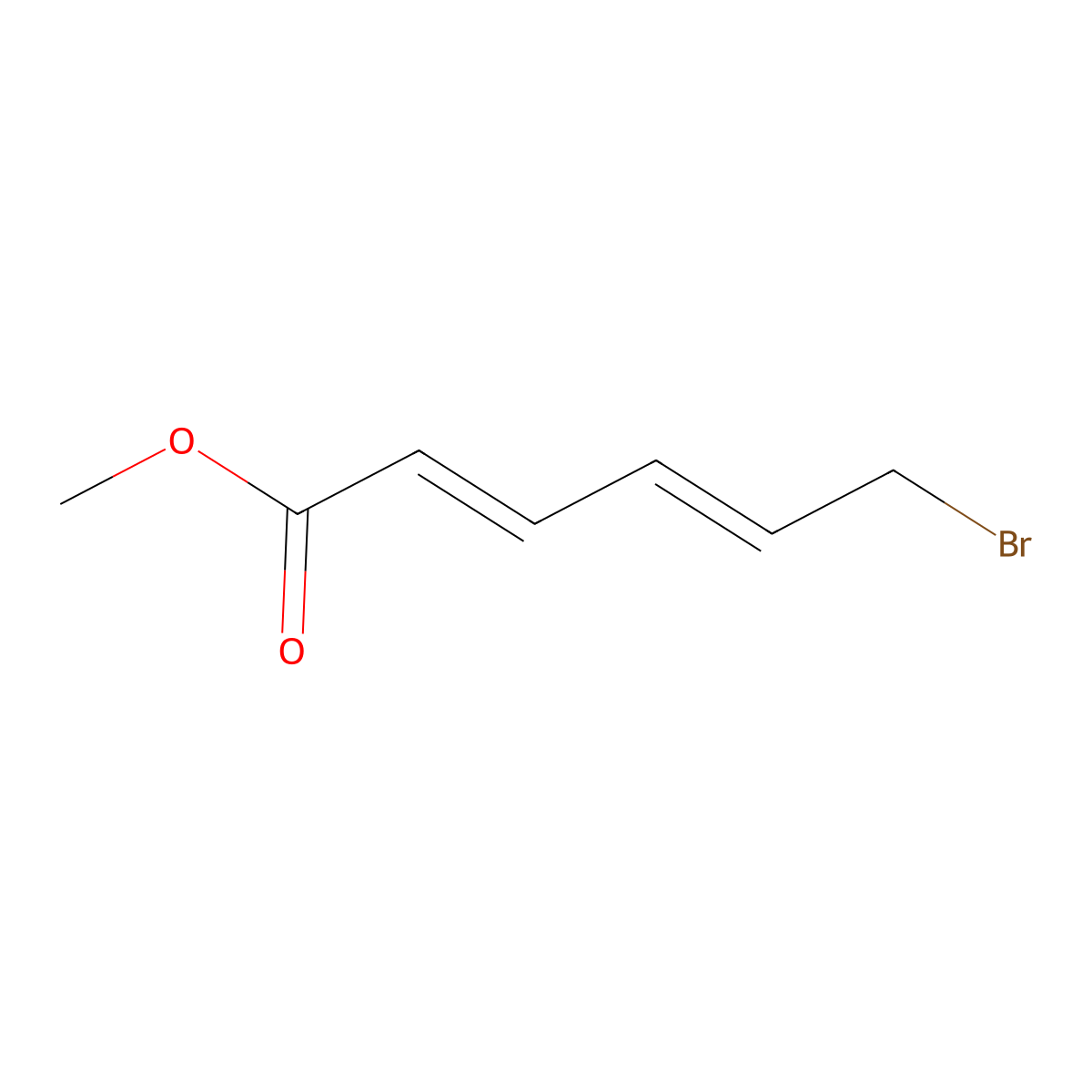 (2E,4E)-Methyl 6-bromohexa-2,4-dienoate molecular structure, CAS 51010-88-9