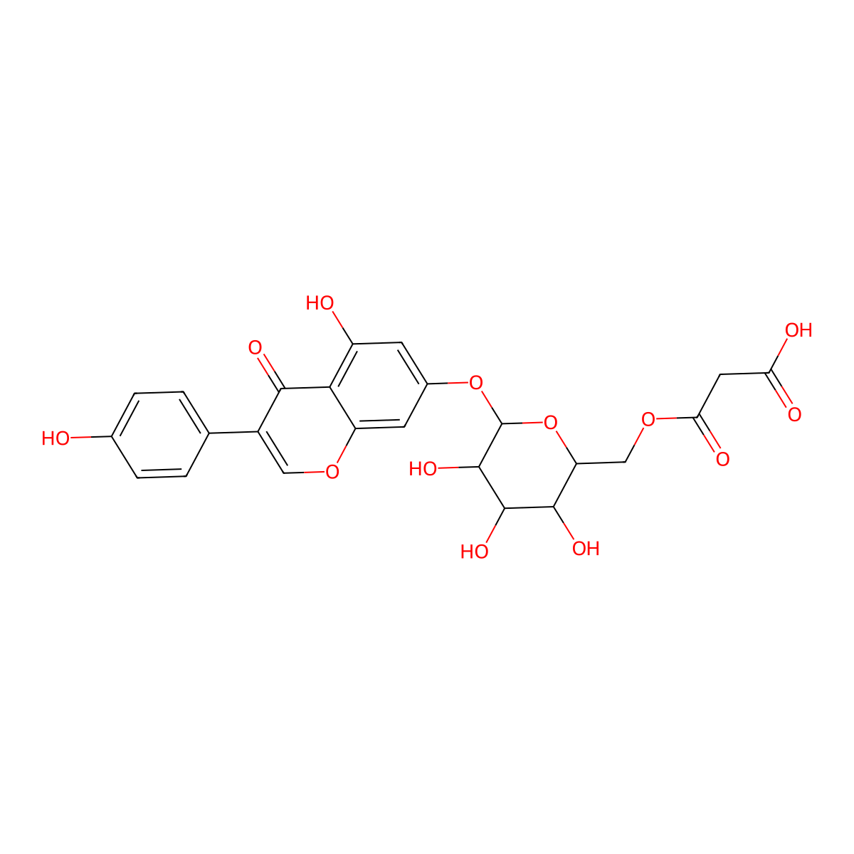 Malonylgenistin molecular structure, CAS 51011-05-3