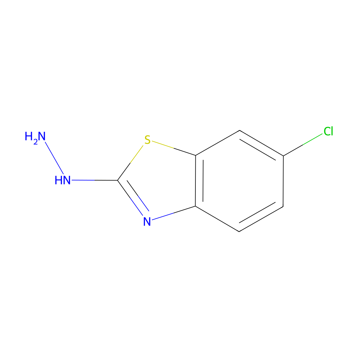 6-Chloro-2-hydrazinyl-1,3-benzothiazole molecular structure, CAS 51011-54-2