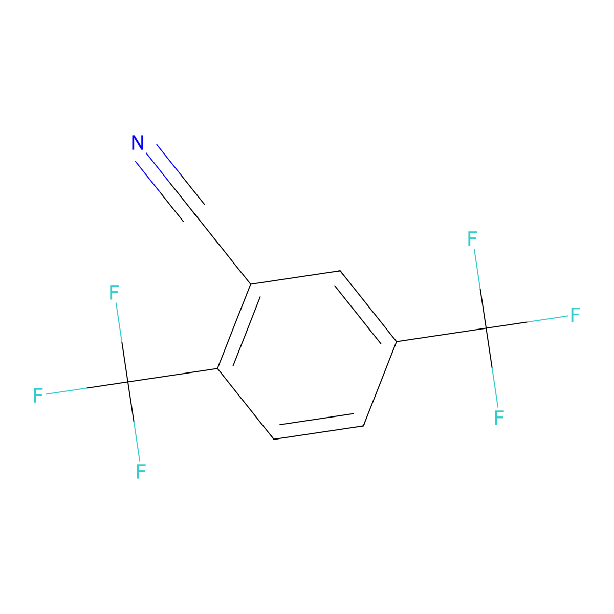 2,5-Bis(trifluoromethyl)benzonitrile molecular structure, CAS 51012-27-2