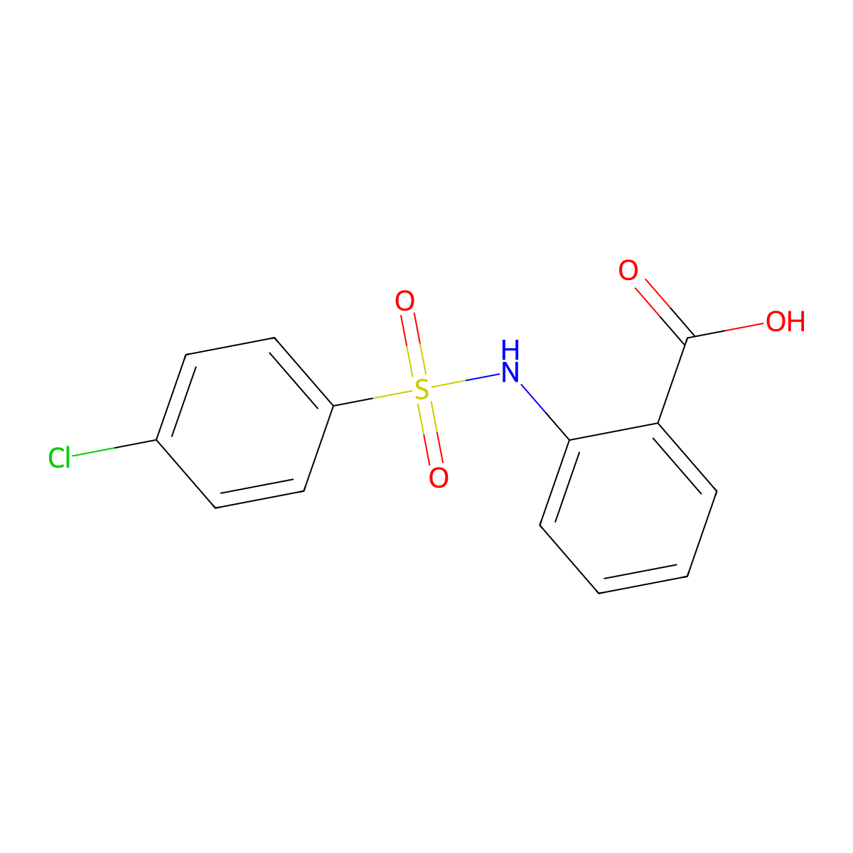 2-(4-Chlorobenzenesulfonamido)benzoic acid molecular structure, CAS 51012-31-8