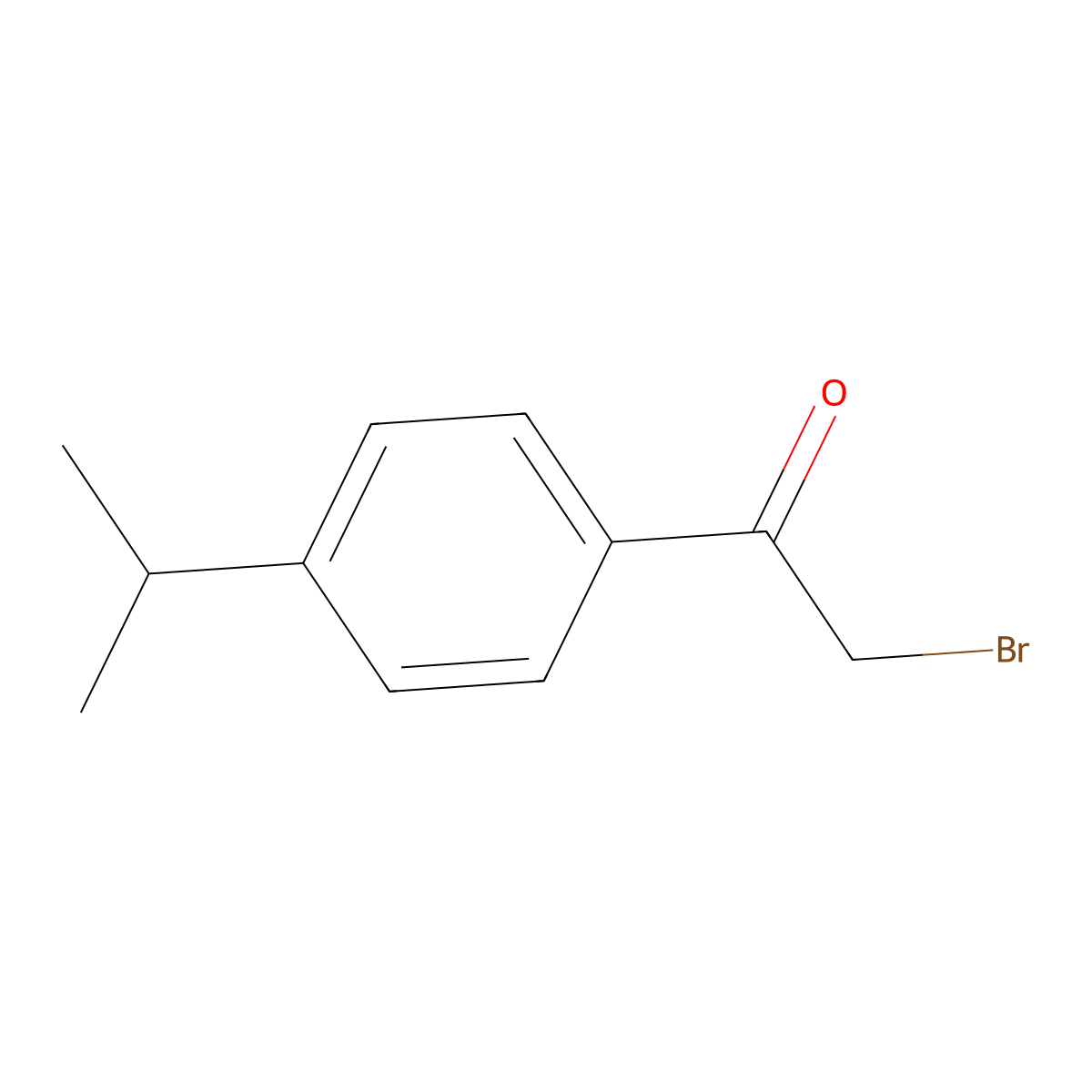 2-Bromo-1-(4-(propan-2-yl)phenyl)ethan-1-one molecular structure, CAS 51012-62-5