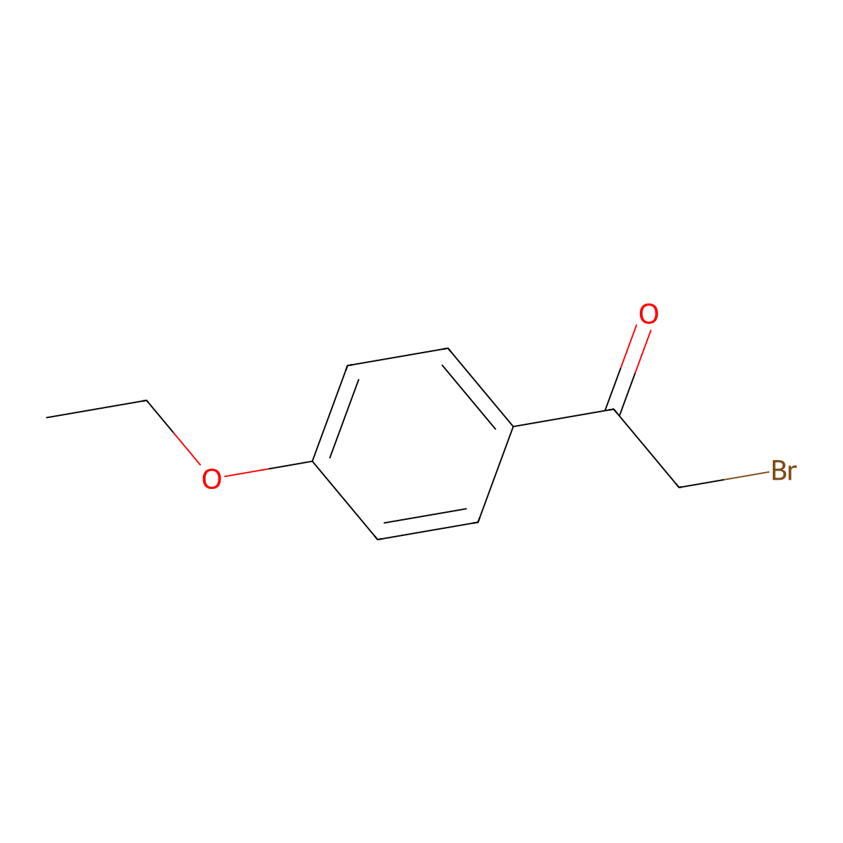 2-Bromo-1-(4-ethoxyphenyl)ethanone molecular structure, CAS 51012-63-6