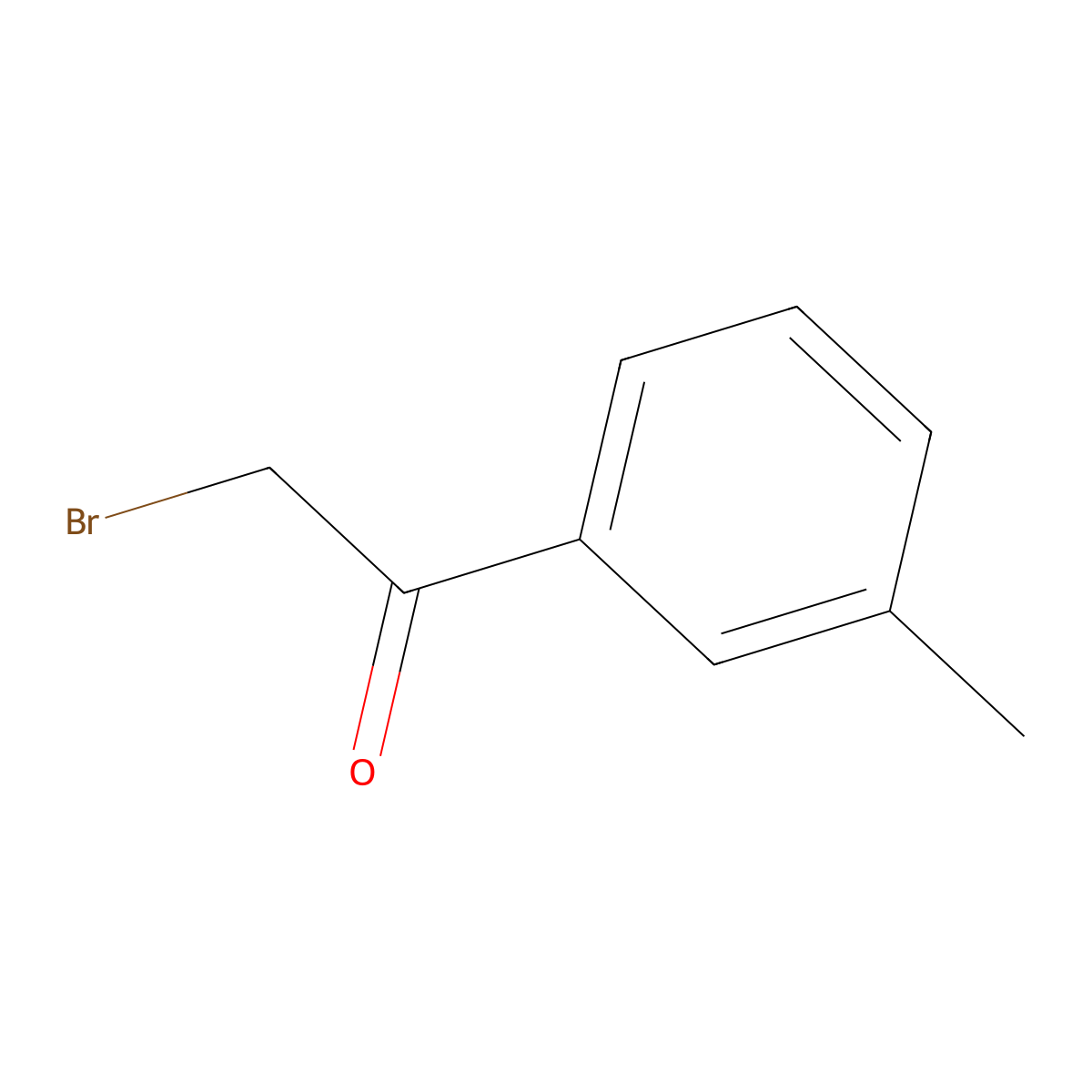 2-Bromo-1-(3-methylphenyl)ethan-1-one molecular structure, CAS 51012-64-7