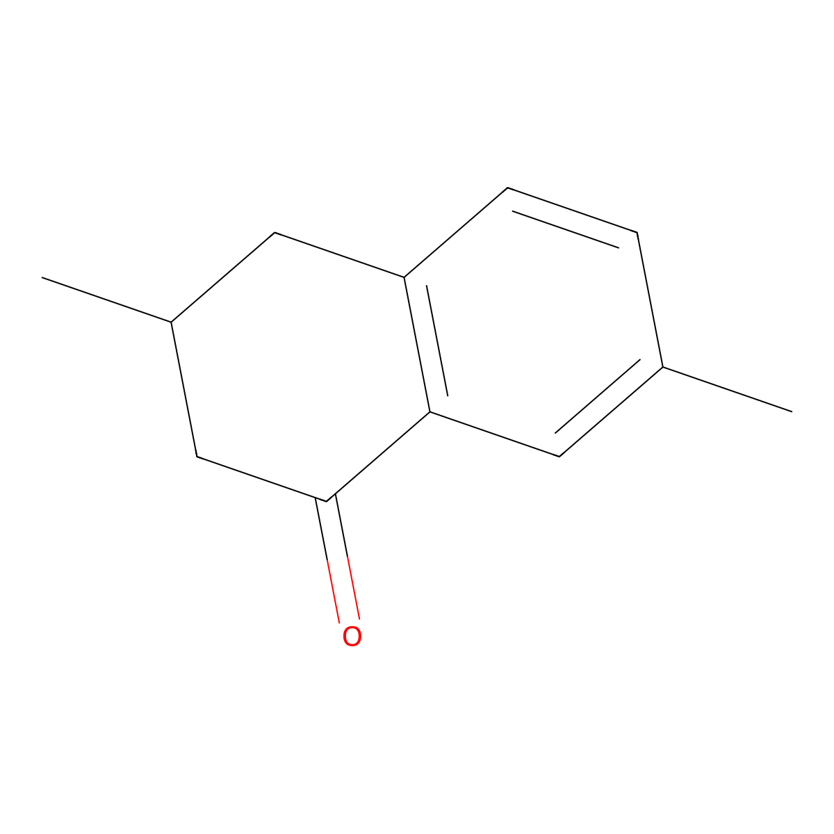 3,7-Dimethyl-1,2,3,4-tetrahydronaphthalen-1-one molecular structure, CAS 51015-40-8