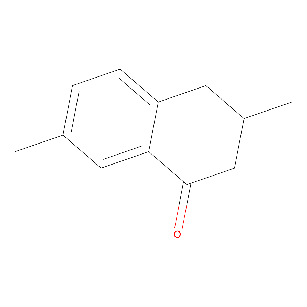 3,7-Dimethyl-1,2,3,4-tetrahydronaphthalen-1-one molecular structure, CAS 51015-40-8