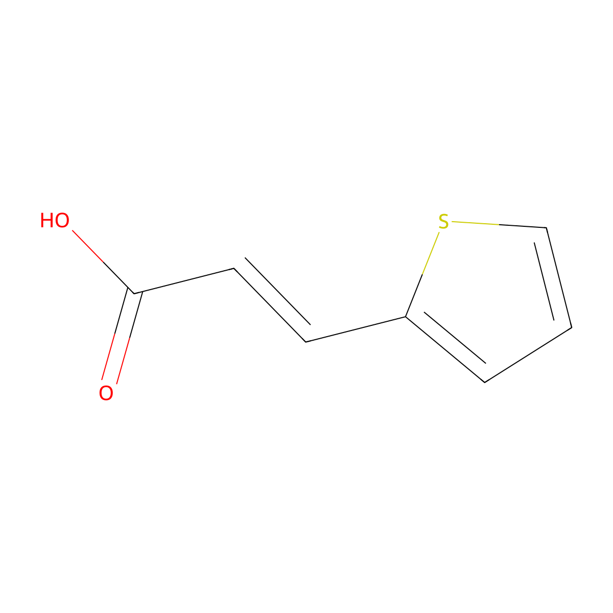 3-Thiophen-2-ylprop-2-enoic acid molecular structure, CAS 51019-83-1