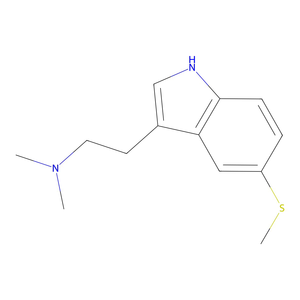 N,N-Dimethyl-5-(methylthio)-1H-indole-3-ethanamine molecular structure, CAS 5102-11-4