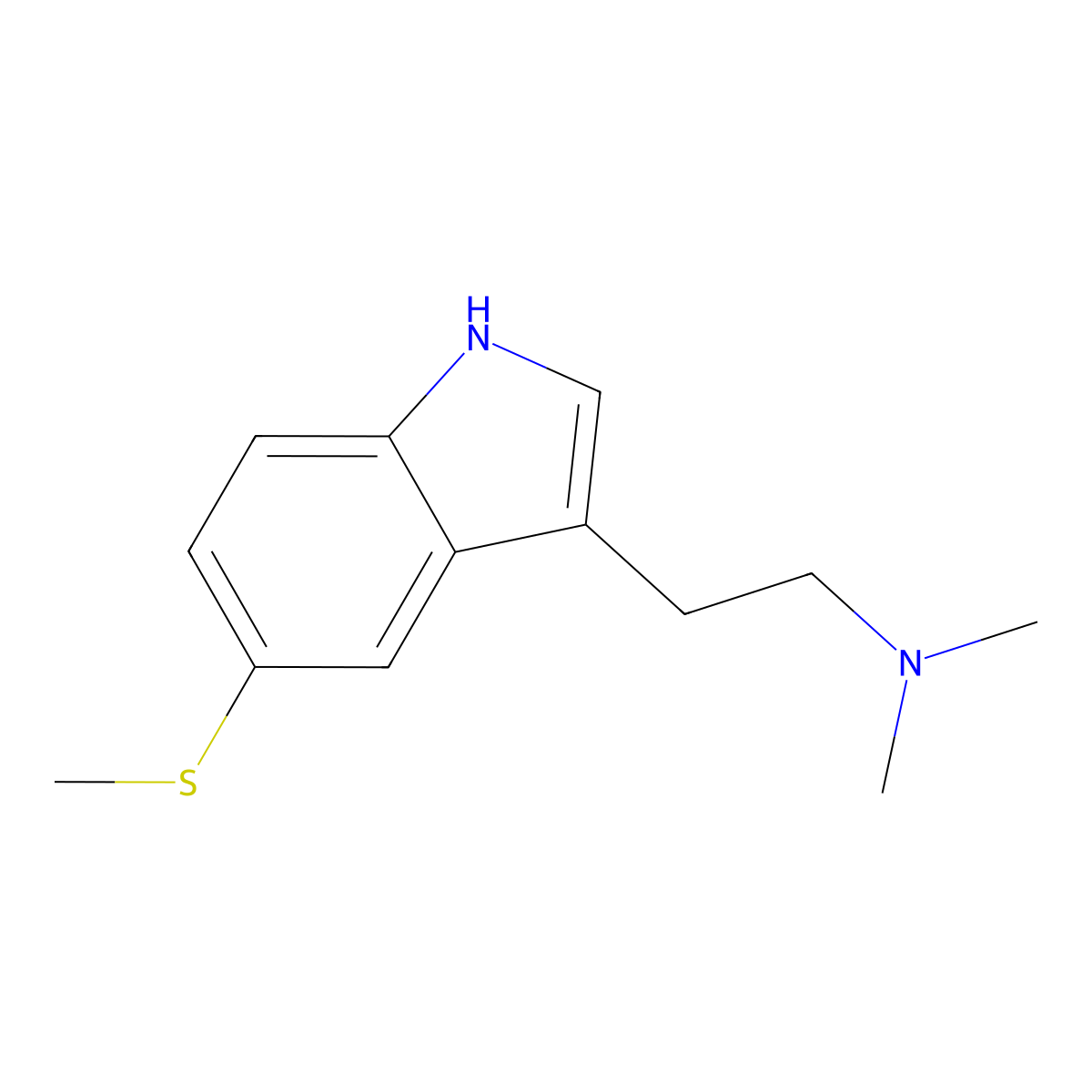 N,N-Dimethyl-5-(methylthio)-1H-indole-3-ethanamine molecular structure, CAS 5102-11-4