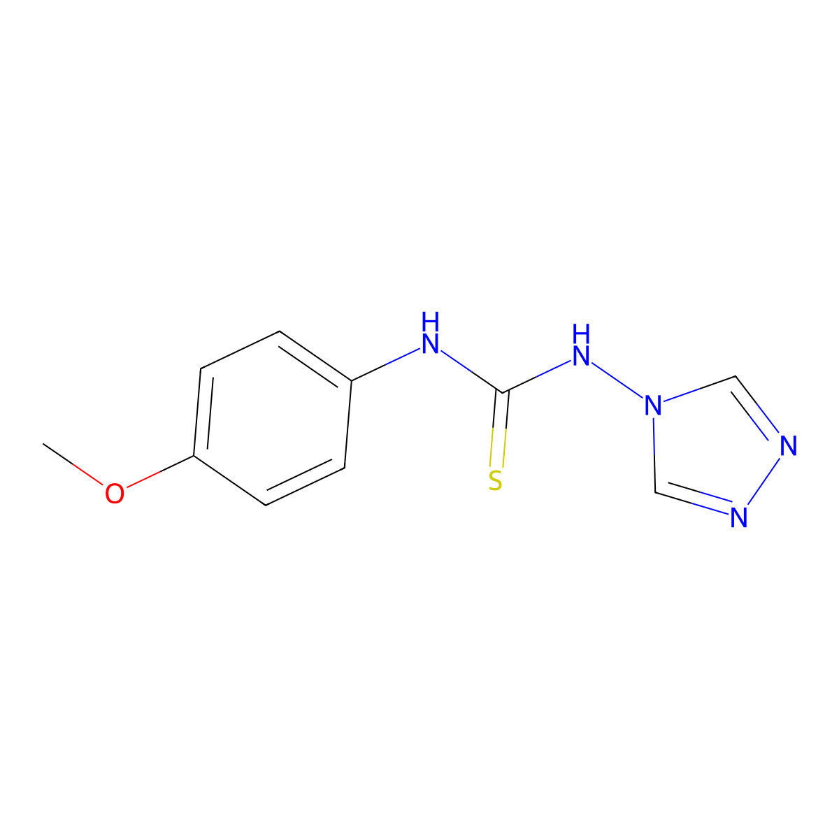 1-(4-Methoxyphenyl)-3-(1,2,4-triazol-4-yl)thiourea molecular structure, CAS 5102-37-4