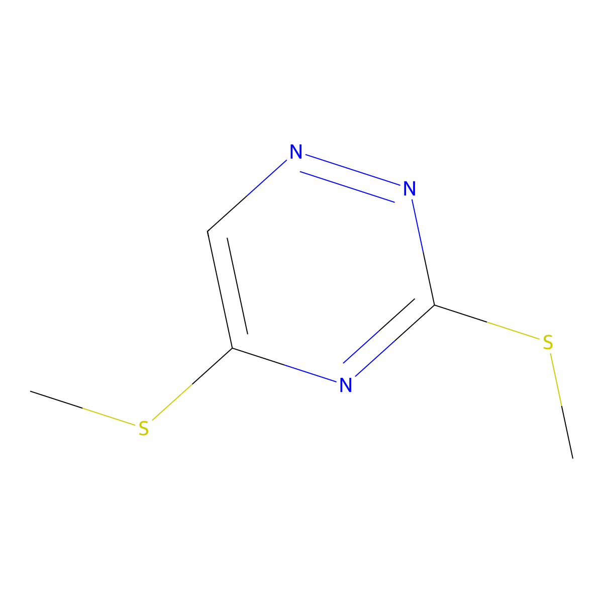 3,5-Bis(methylsulfanyl)-1,2,4-triazine molecular structure, CAS 5102-66-9