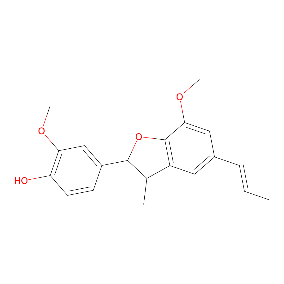 (-)-Licarin A molecular structure, CAS 51020-86-1