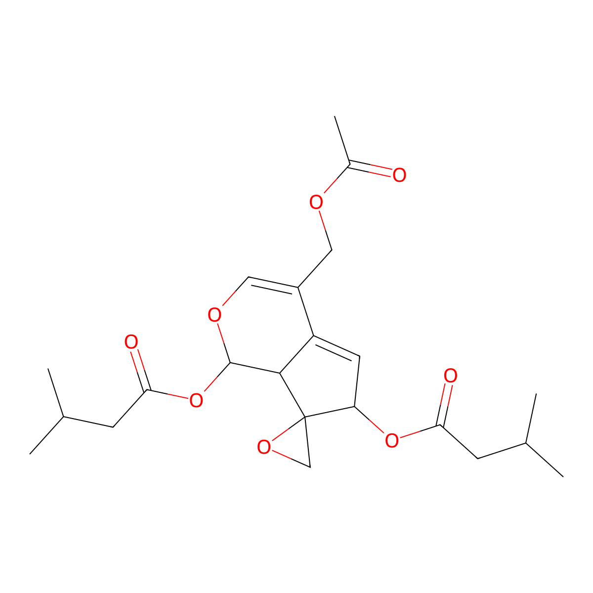 Valepotriate molecular structure, CAS 51020-90-7