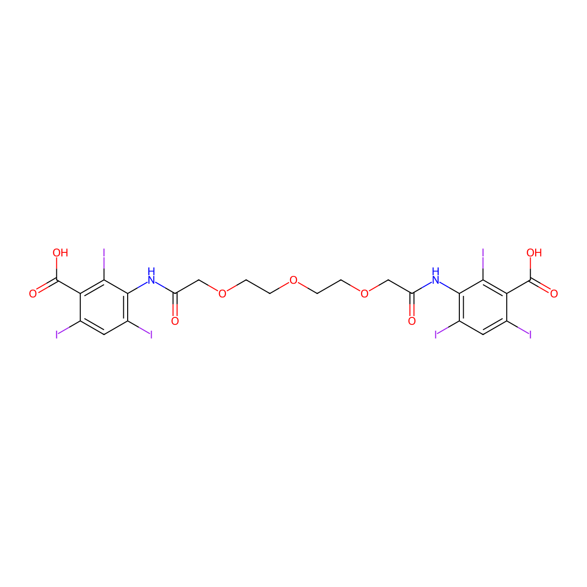 Iotroxic Acid molecular structure, CAS 51022-74-3
