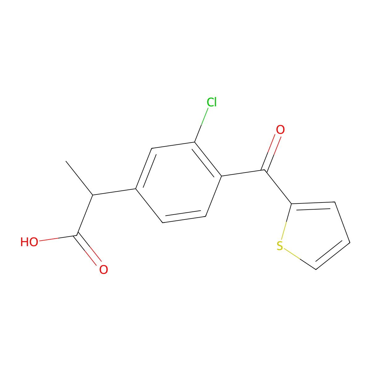Cliprofen molecular structure, CAS 51022-75-4