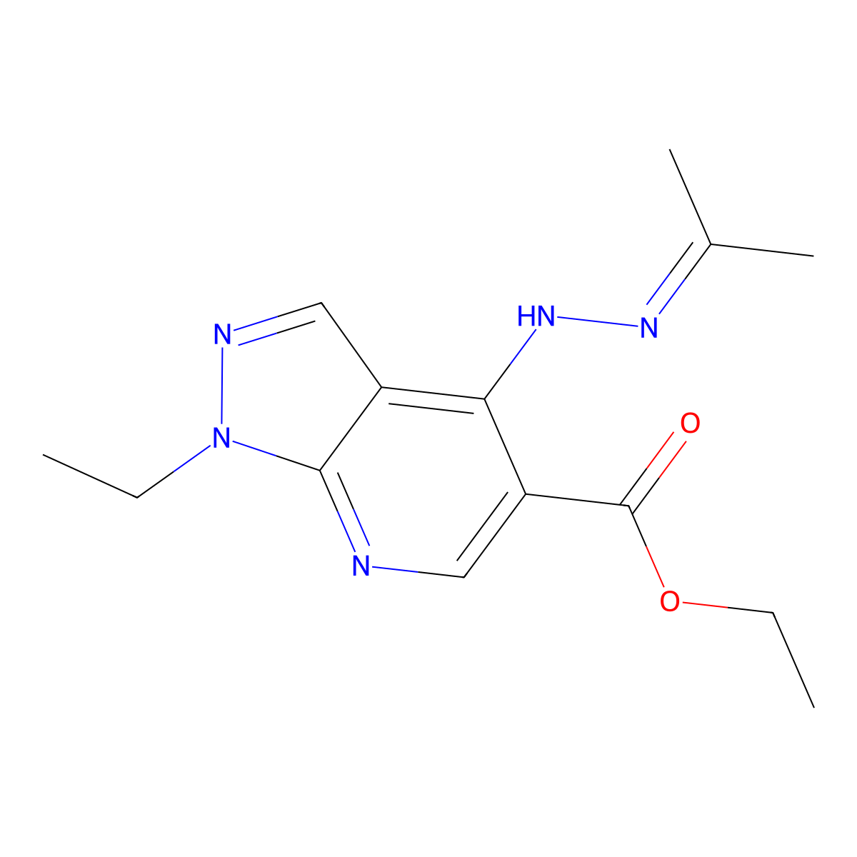 Etazolate molecular structure, CAS 51022-77-6