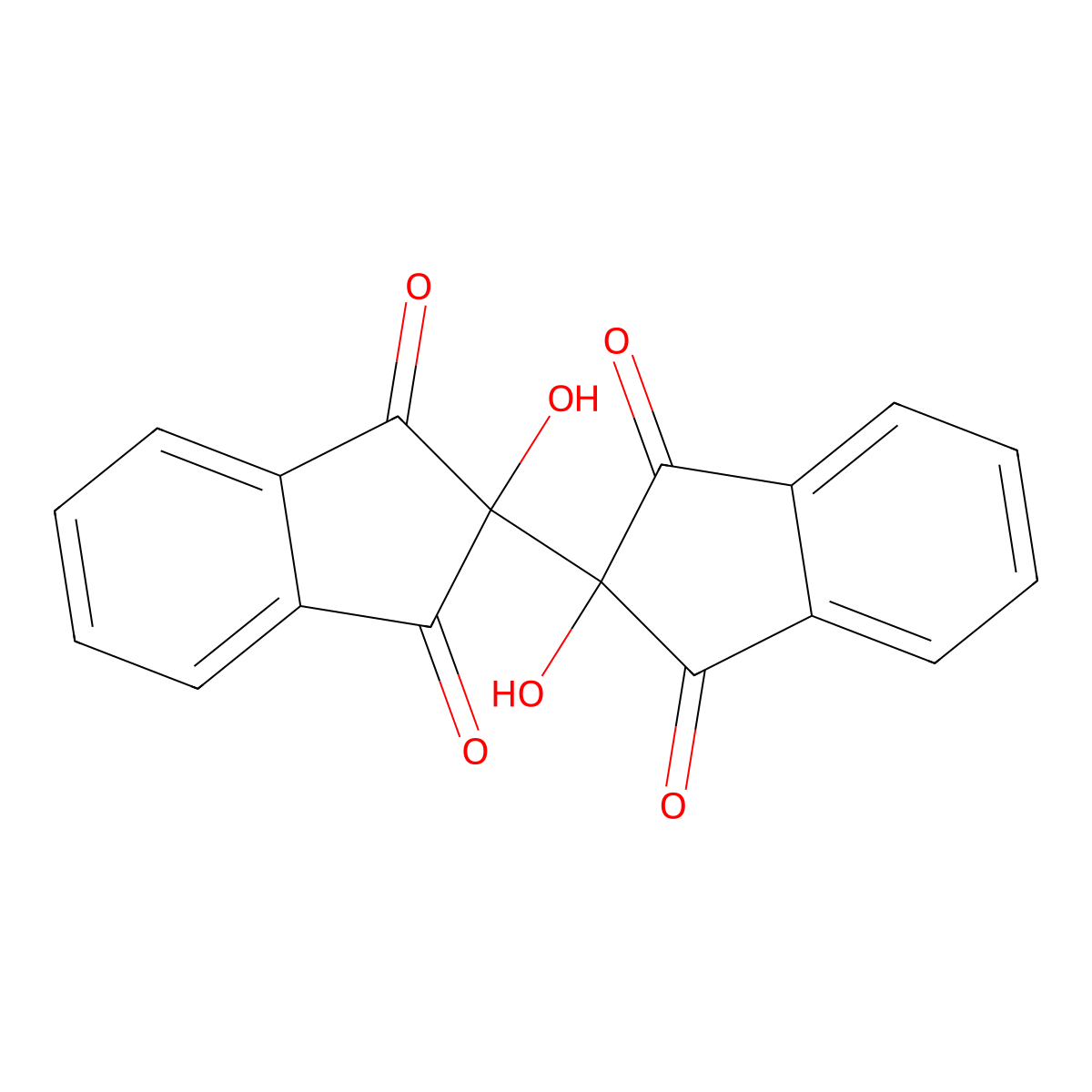 Hydrindantin molecular structure, CAS 5103-42-4