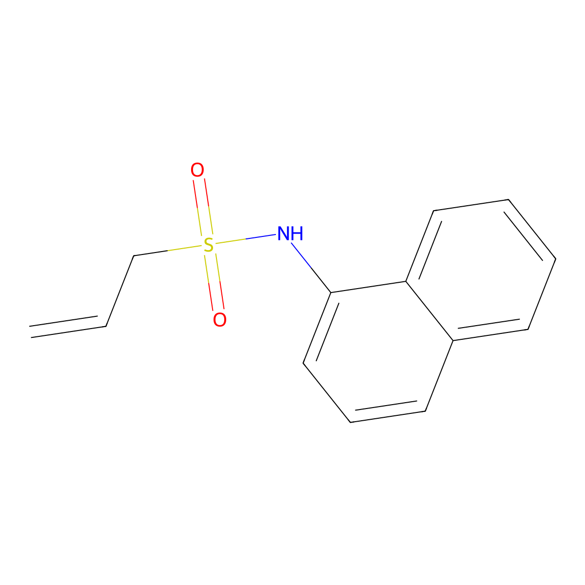 N-naphthalen-1-ylprop-2-ene-1-sulfonamide molecular structure, CAS 5103-84-4