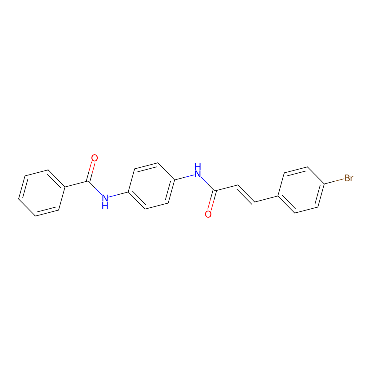N-[4-[3-(4-bromophenyl)prop-2-enoylamino]phenyl]benzamide molecular structure, CAS 5103-98-0