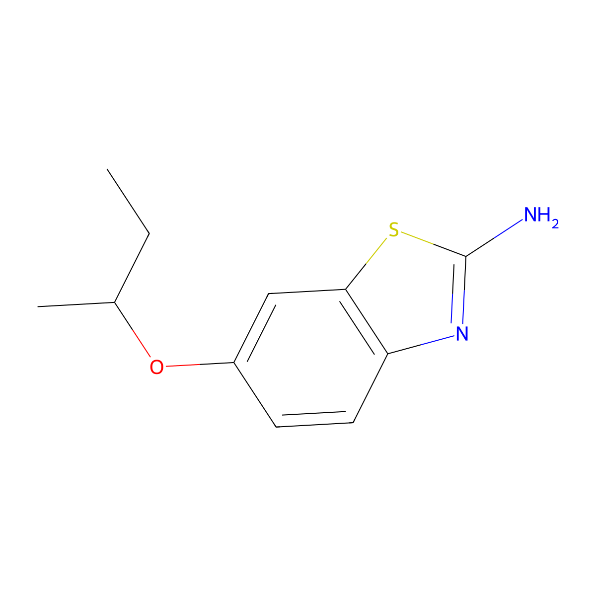 6-(Butan-2-yloxy)-1,3-benzothiazol-2-amine molecular structure, CAS 51030-46-7