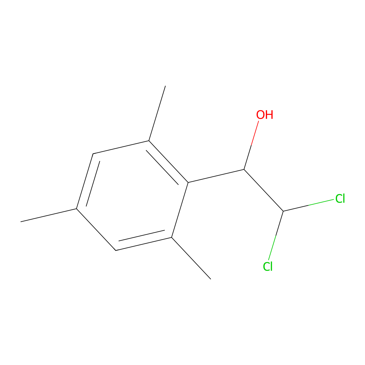 2,2-Dichloro-1-mesitylethanol molecular structure, CAS 51034-76-5