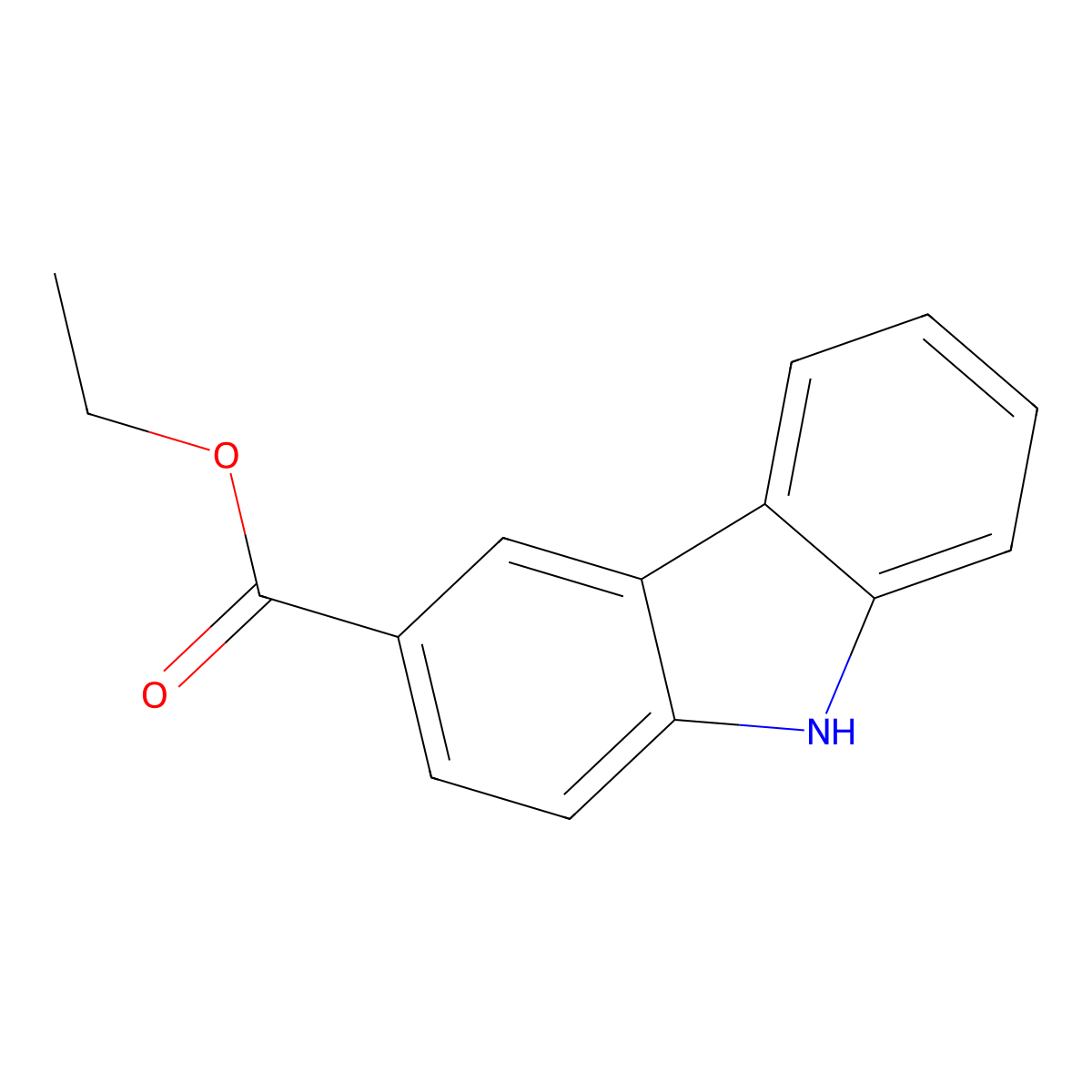 ethyl 9H-carbazole-3-carboxylate molecular structure, CAS 51035-14-4