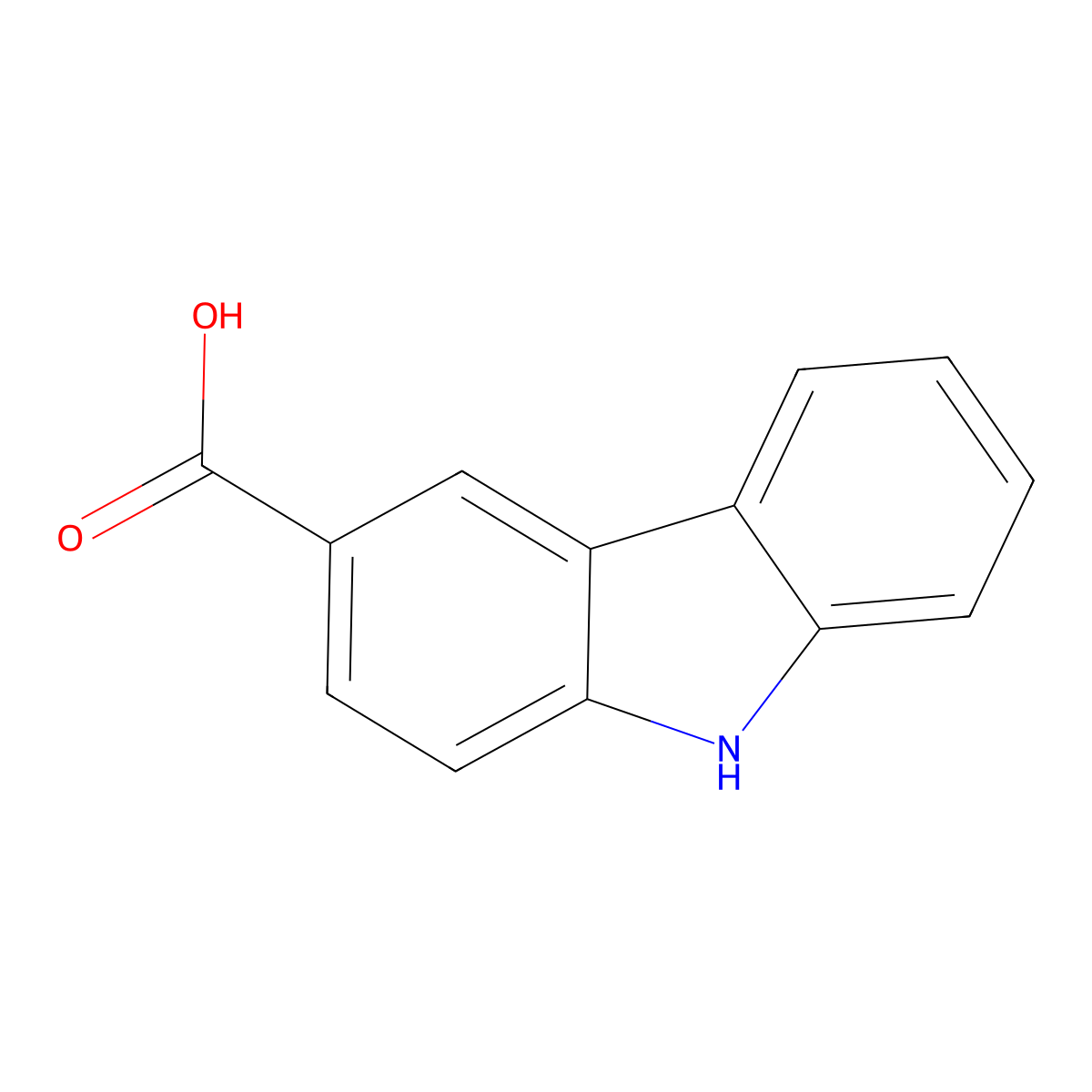 9H-Carbazole-3-carboxylic acid molecular structure, CAS 51035-17-7
