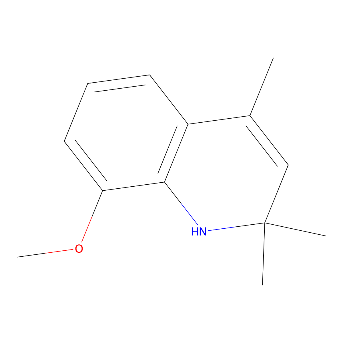 8-Methoxy-2,2,4-trimethyl-1,2-dihydroquinoline molecular structure, CAS 51035-27-9