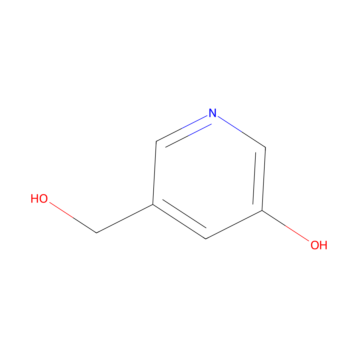 5-(Hydroxymethyl)pyridin-3-ol molecular structure, CAS 51035-70-2