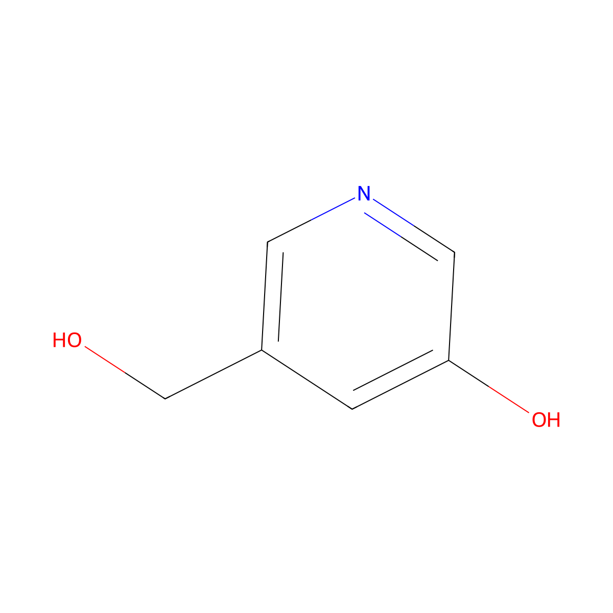 5-(Hydroxymethyl)pyridin-3-ol molecular structure, CAS 51035-70-2