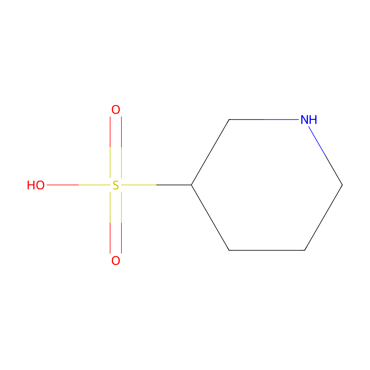 Piperidine-3-sulfonic Acid molecular structure, CAS 51036-12-5