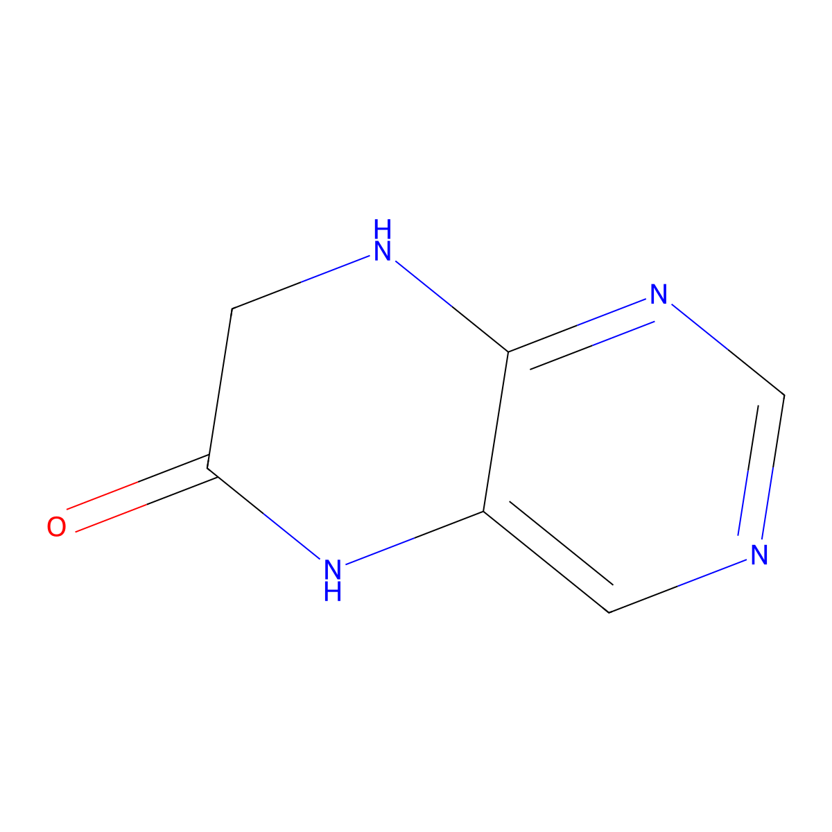 7,8-dihydro-5H-pteridin-6-one molecular structure, CAS 51036-16-9