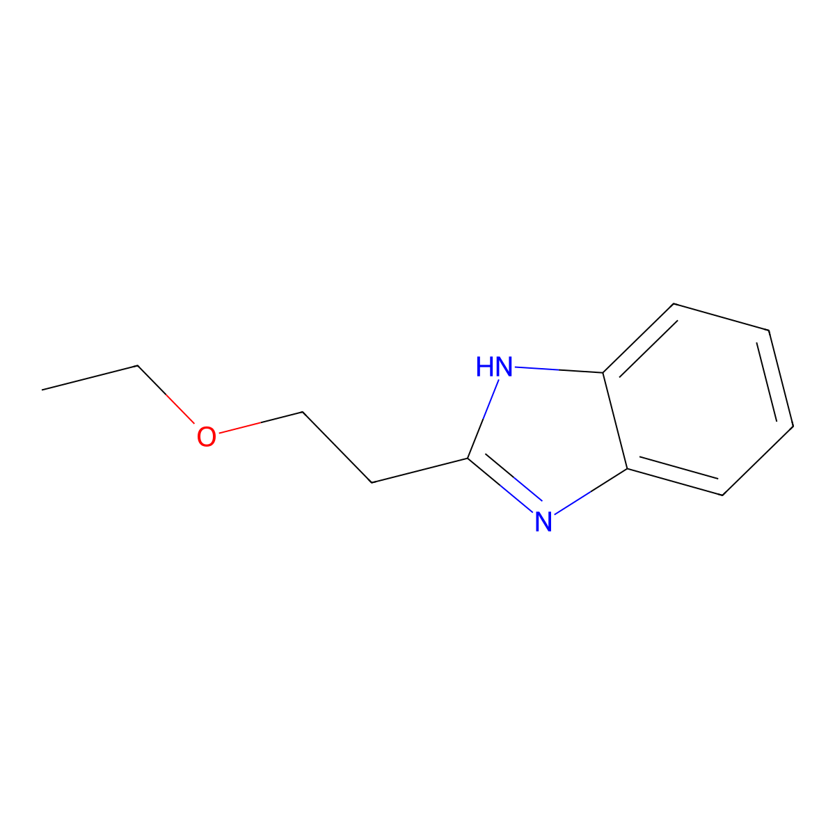 2-(2-Ethoxyethyl)-1H-benzo[d]imidazole molecular structure, CAS 51036-80-7